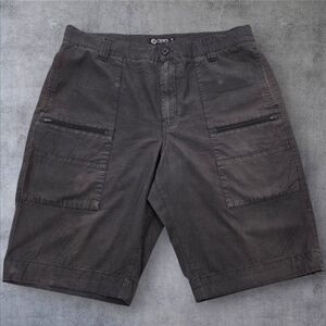 Chaps Ralph Lauren Black Cotton Cargo Shorts 10.5 inch Inseam Size 36 Men's D36